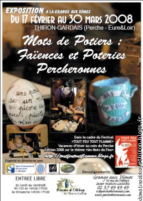 Affiche "Mots de Potiers : faïences et poteries percheronnes"